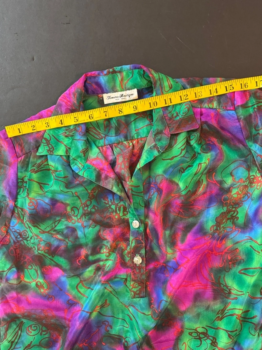 Abstract Vintage 80s Pull Over Long Sleeve Top_9